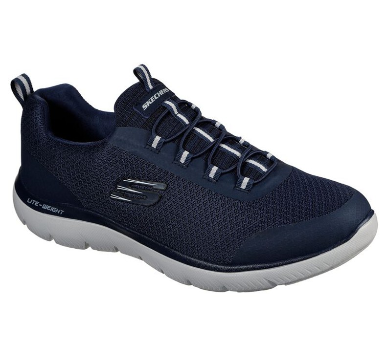 Skechers Summits - Repinski - Mens Slip On Shoes Navy [AU-TW7565]